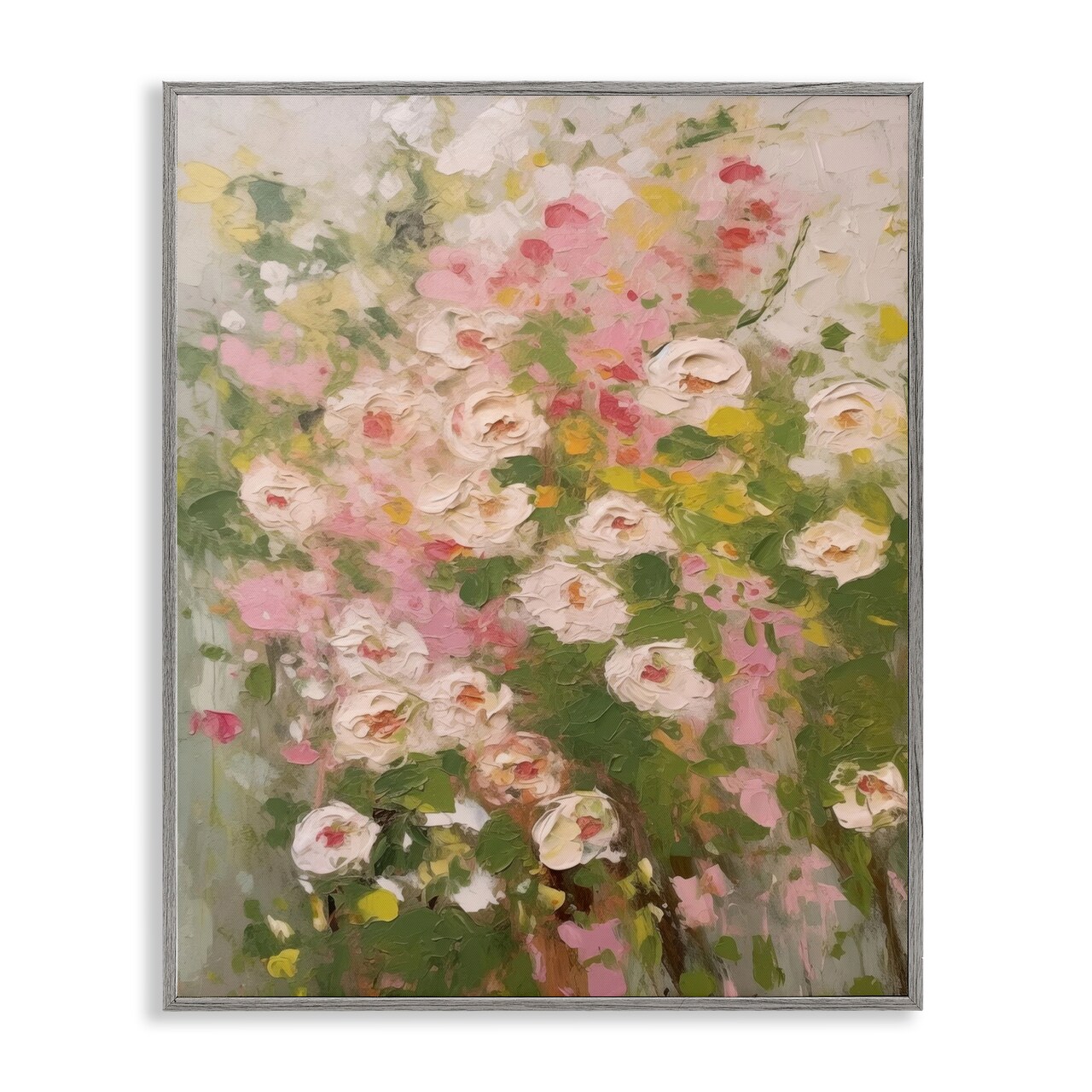 Stupell Industries Vintage Spring Floral Abstraction Framed Giclee Wall Art Design by LSR Design Studio